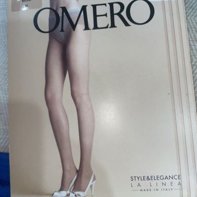 OMERO SNELLA ELEGANCE TIGHTS 20 DEN SHEER MATT TIGHTS SLIMMING BODY SIZE-M BLACK